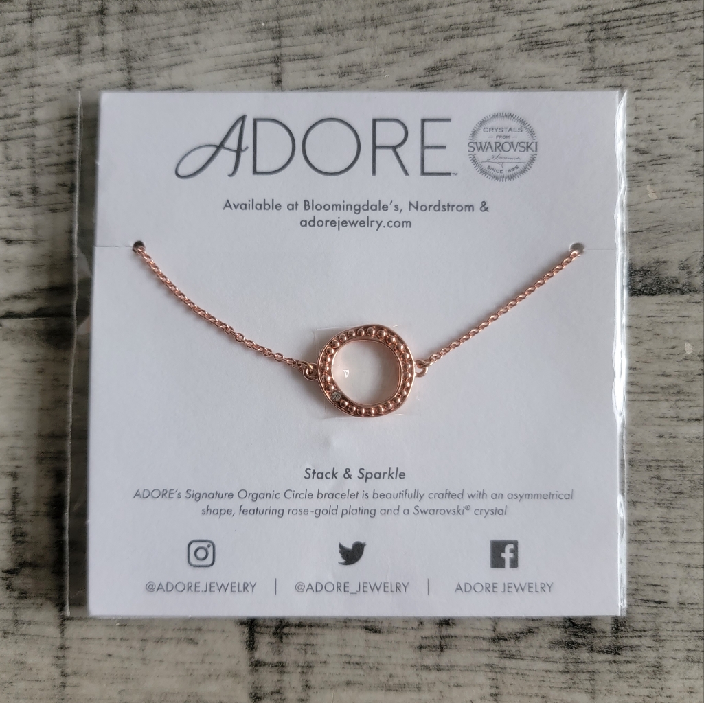 Adore Swaroski Organic Circle Bracelet